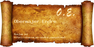 Obermajer Endre névjegykártya