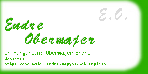 endre obermajer business card